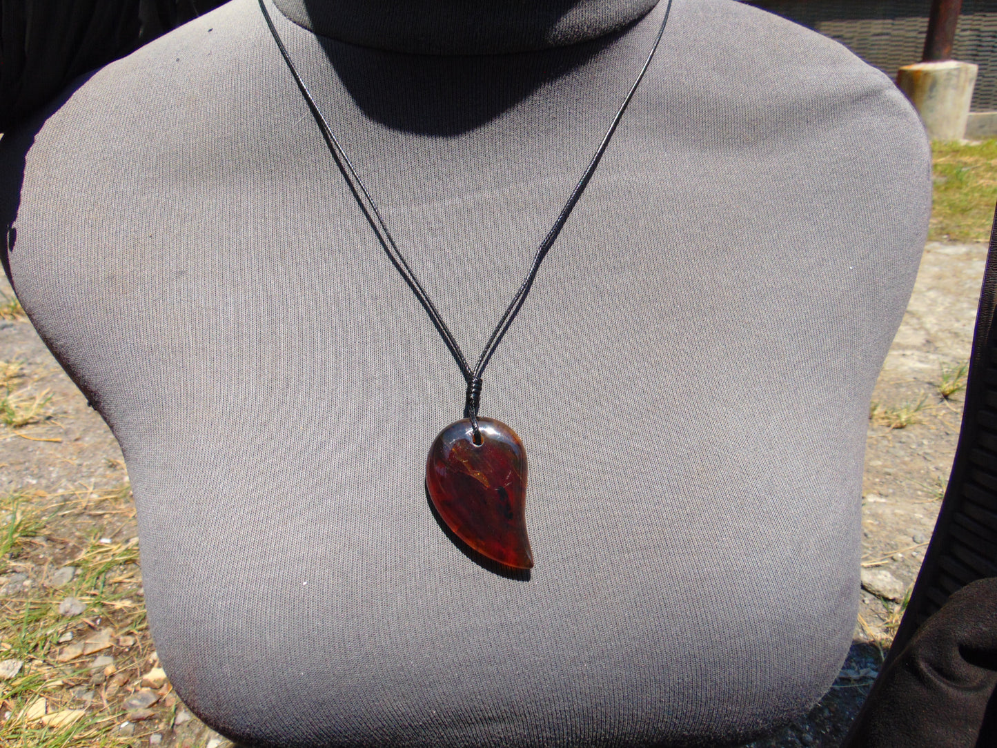 8 gr Comma Pendant Indonesian Blue Amber for Healing 25Y26