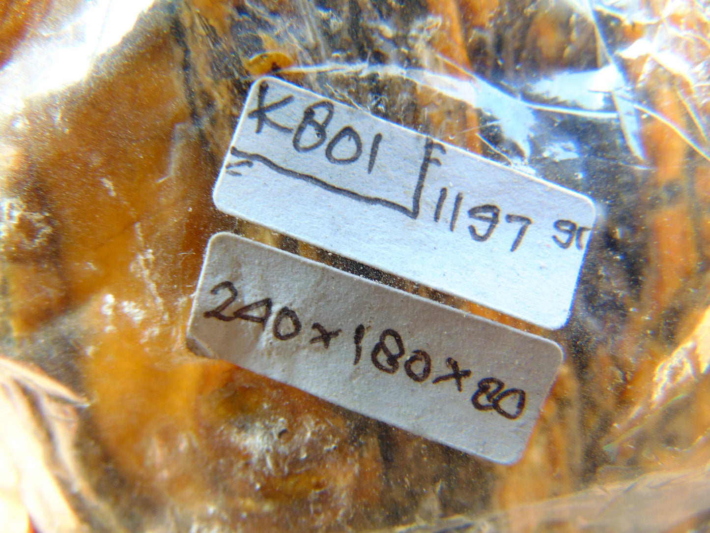 1197 gram Polished Indonesia Yellow Aromatic Amber for Healing K801