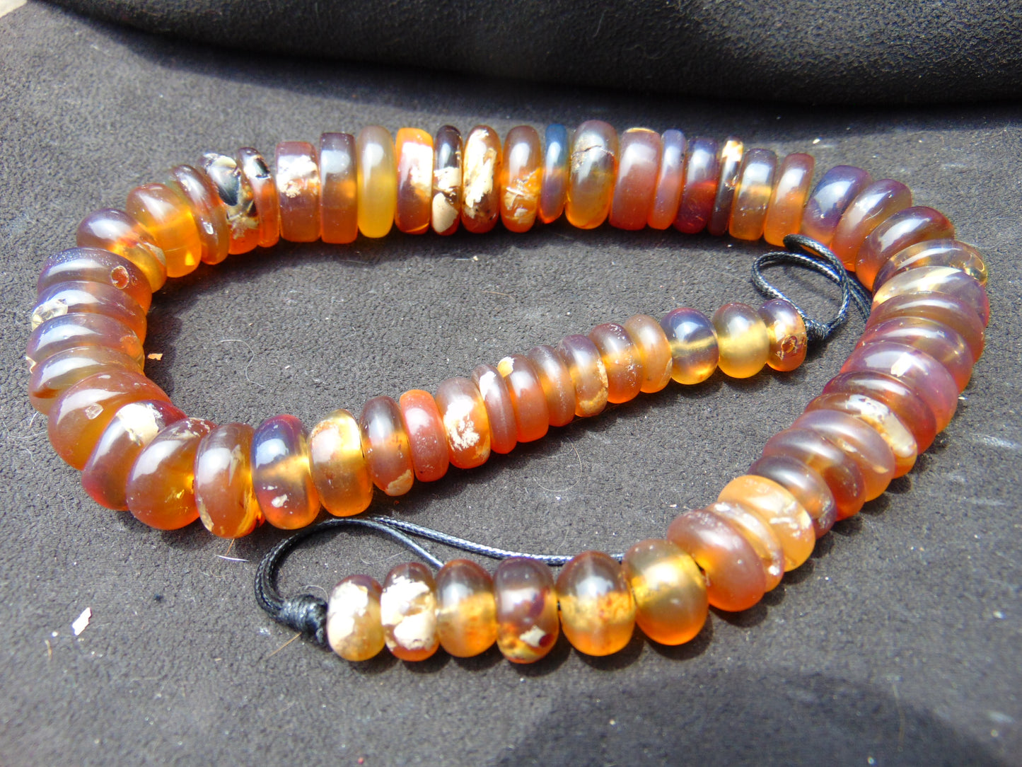 67 gram Small Beads Combination Necklace Indonesian Yellow Amber for Healing NE21