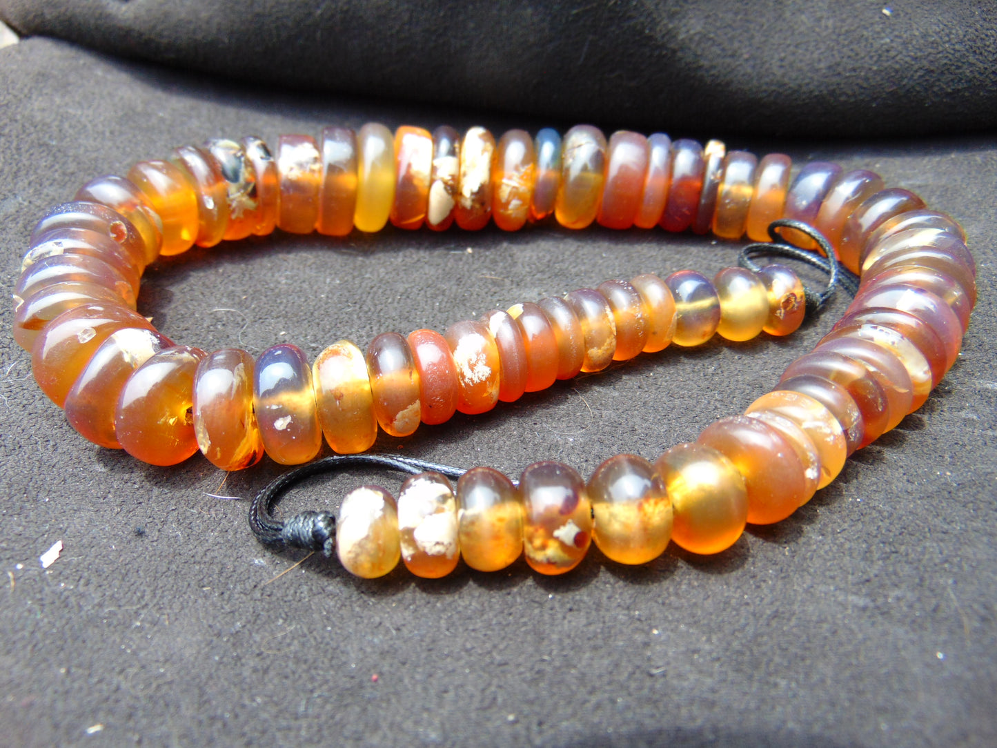 67 gram Small Beads Combination Necklace Indonesian Yellow Amber for Healing NE21