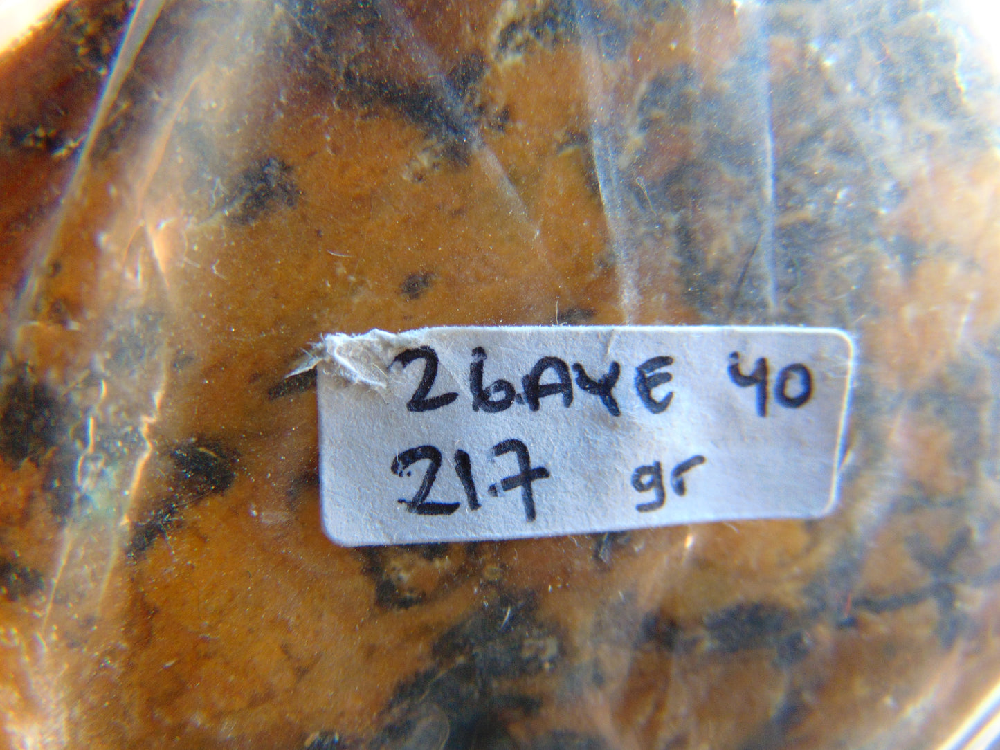 217 gram Polished Indonesia Yellow Aromatic Amber for Healing 26AYE40