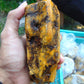 329 gram Polished Indonesia Yellow Aromatic Amber for Healing 26AYE25