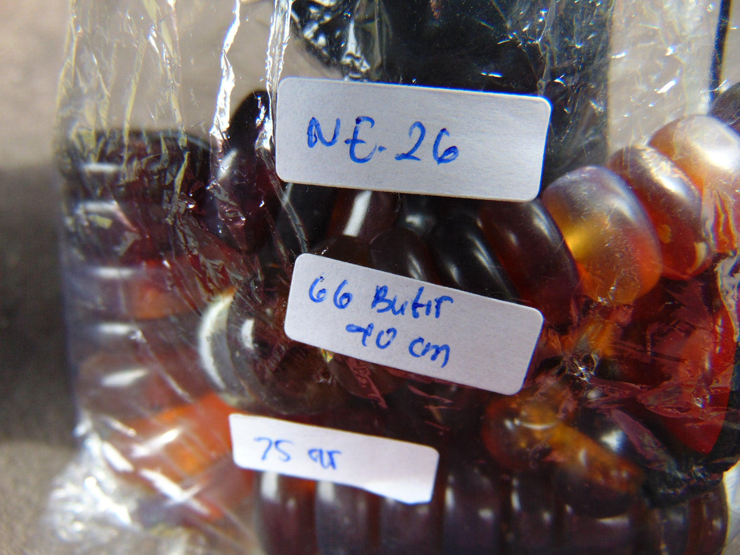 75 gram Small Beads Combination Necklace Indonesian Amber for Healing NE26