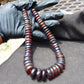 78 gram Small Beads Combination Necklace Indonesian blue Red Amber for Healing NE28