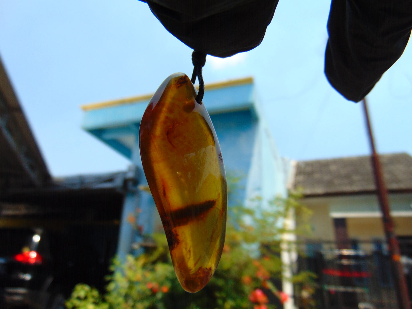7 gr Pendant Indonesian Blue Amber for Healing PB213