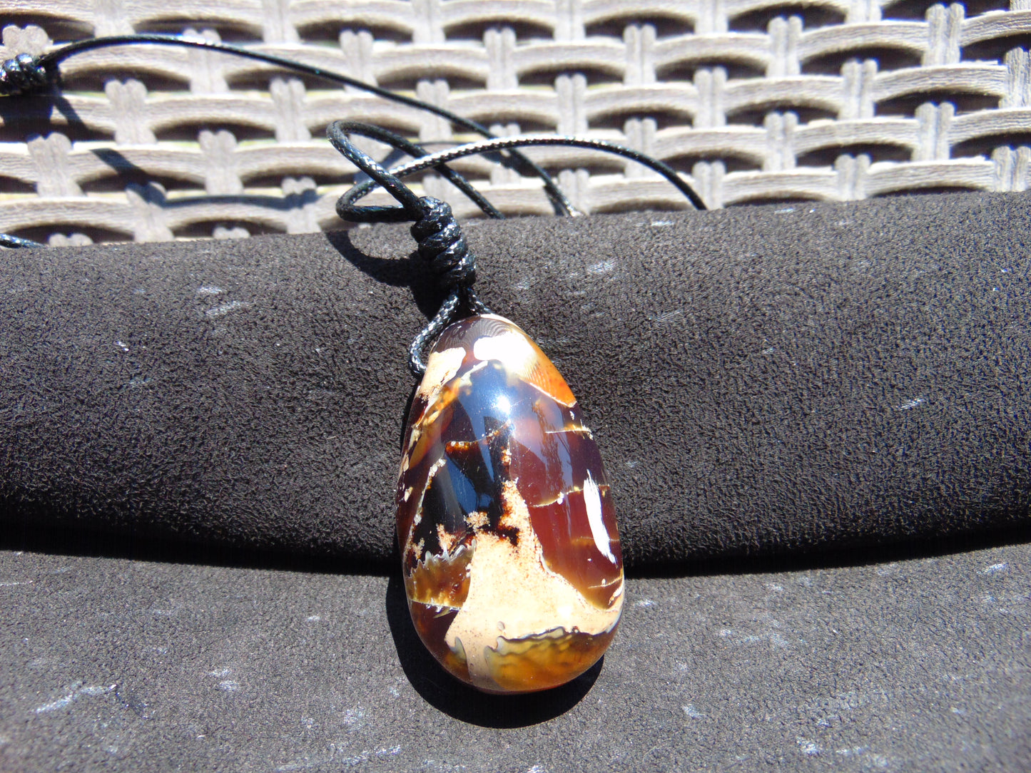 33 gr Teardrop Pendant Indonesian Inclusion Amber for Healing 25A65