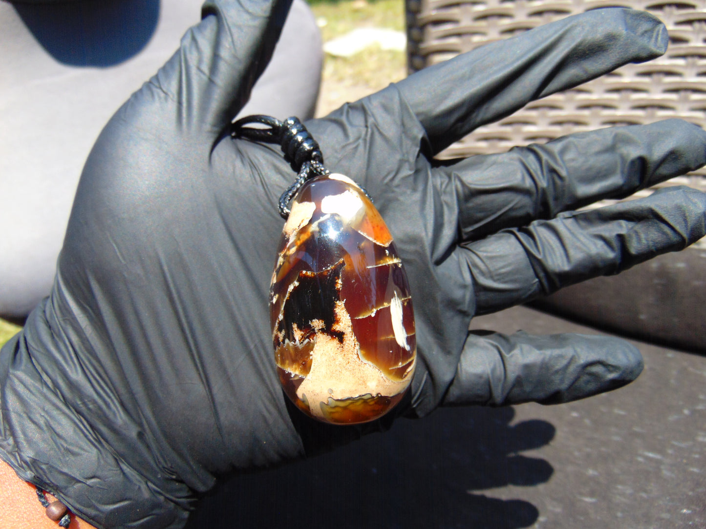 33 gr Teardrop Pendant Indonesian Inclusion Amber for Healing 25A65