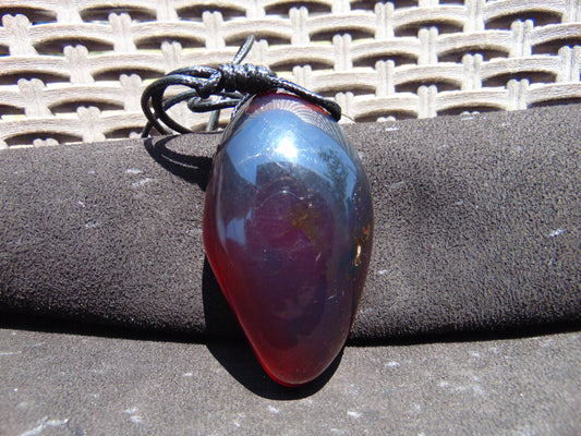 54 gr Pendant Indonesian Purple Blue Amber for Healing A44