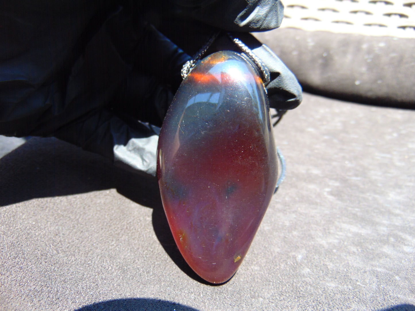 54 gr Pendant Indonesian Purple Blue Amber for Healing A44