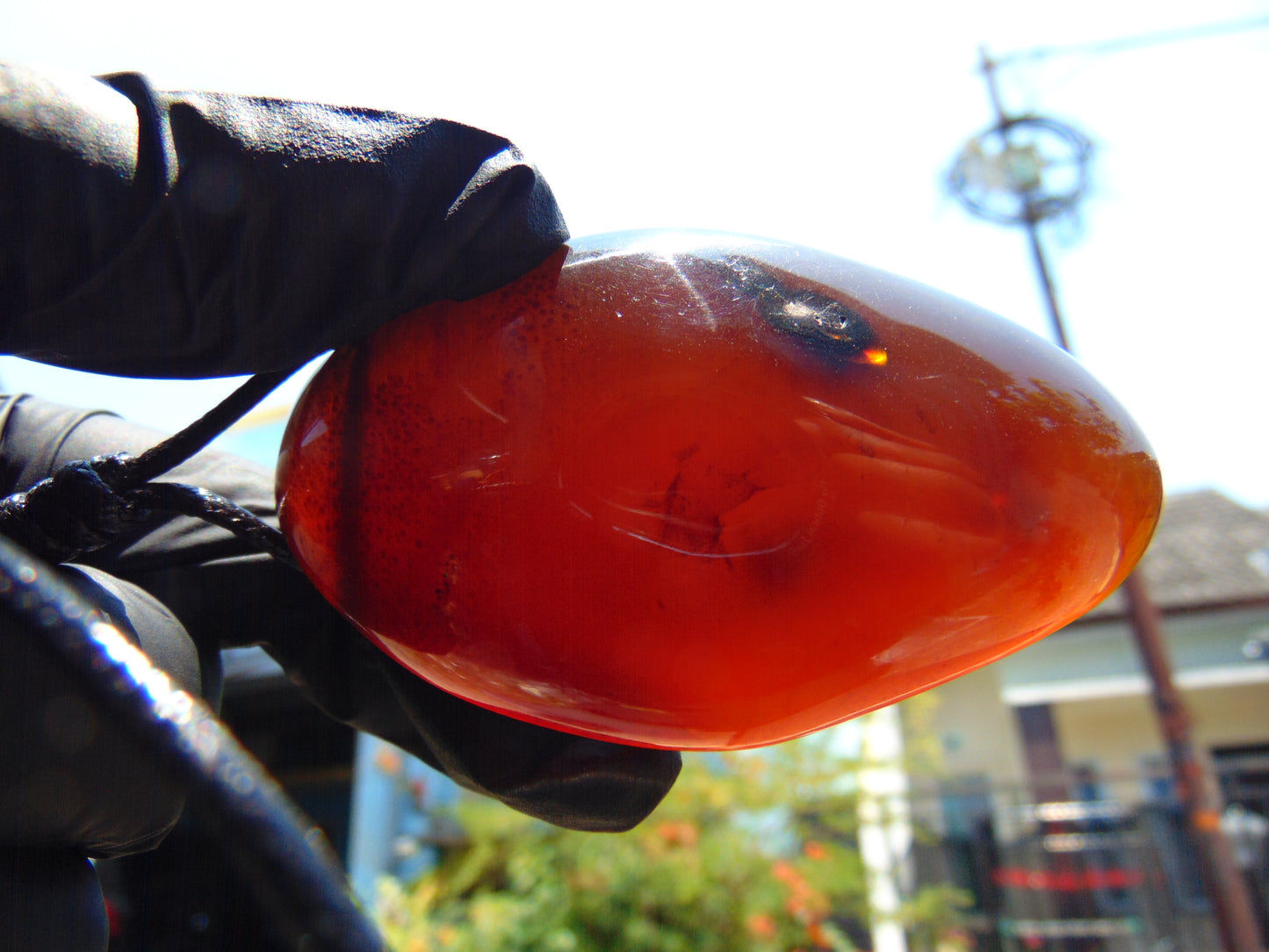 54 gr Pendant Indonesian Purple Blue Amber for Healing A44