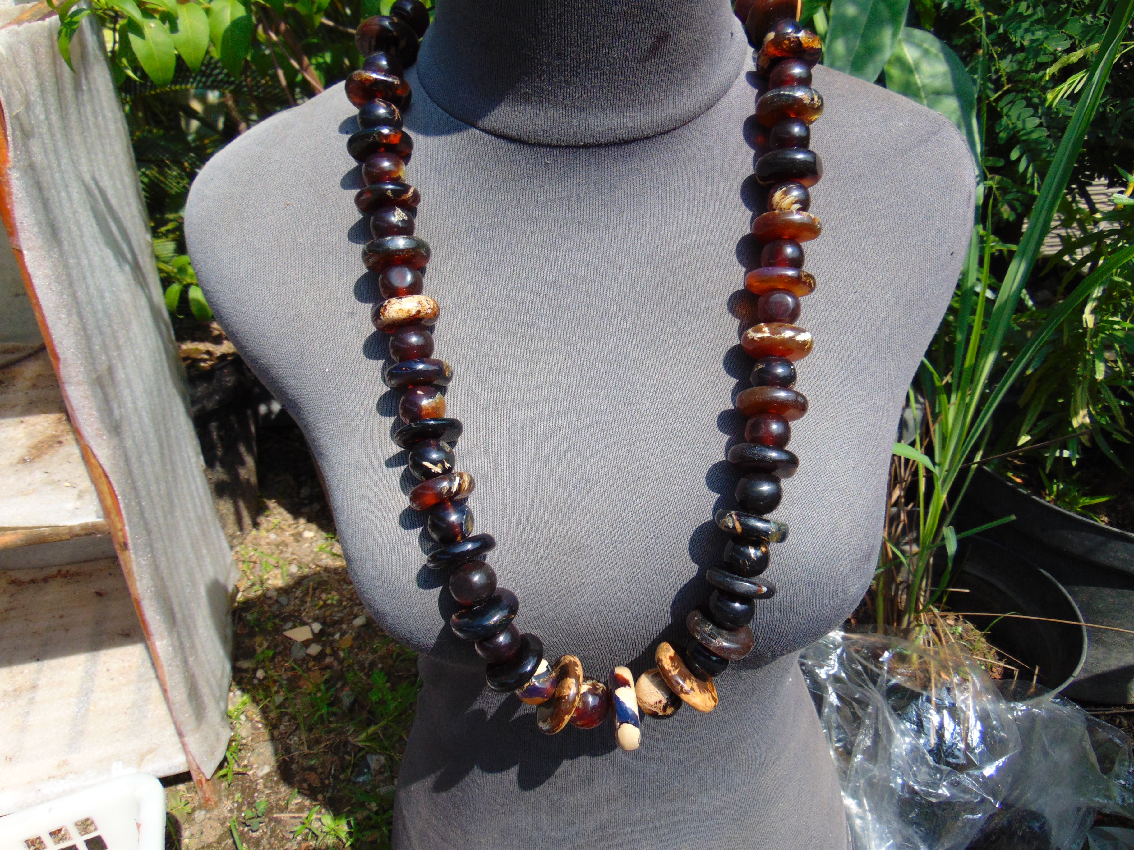 162 gram Combination Beads Necklace Amber for Healing string 60 cm NK6