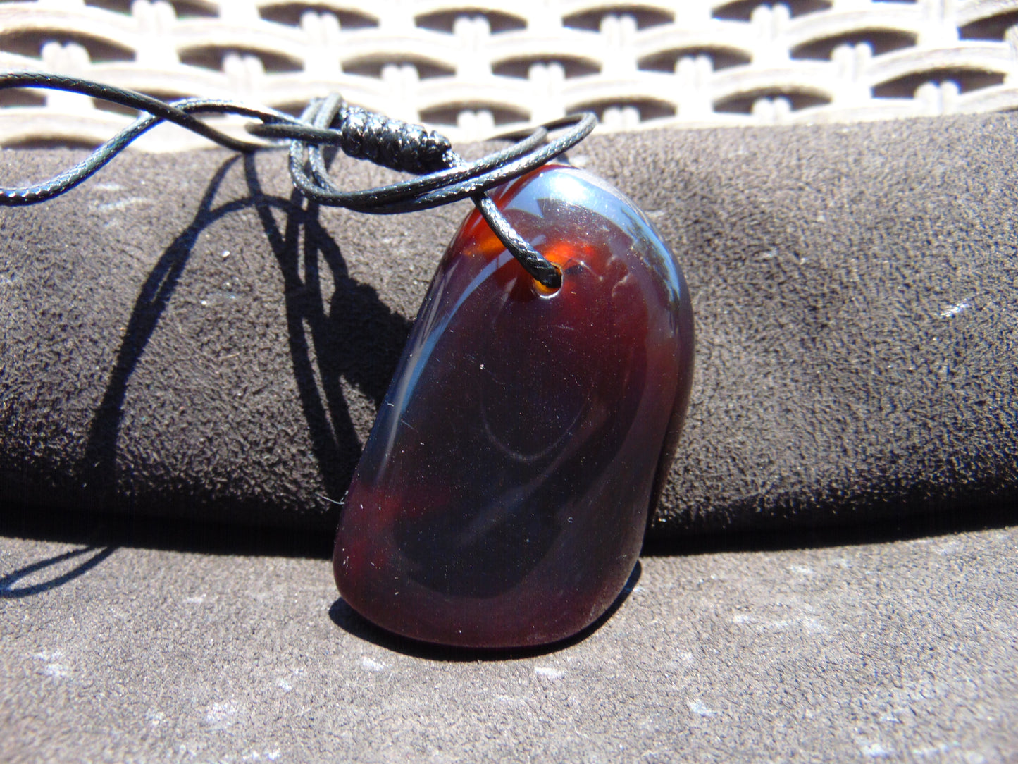 24.73 gr Pendant Indonesian Purple Blue Amber for Healing N3
