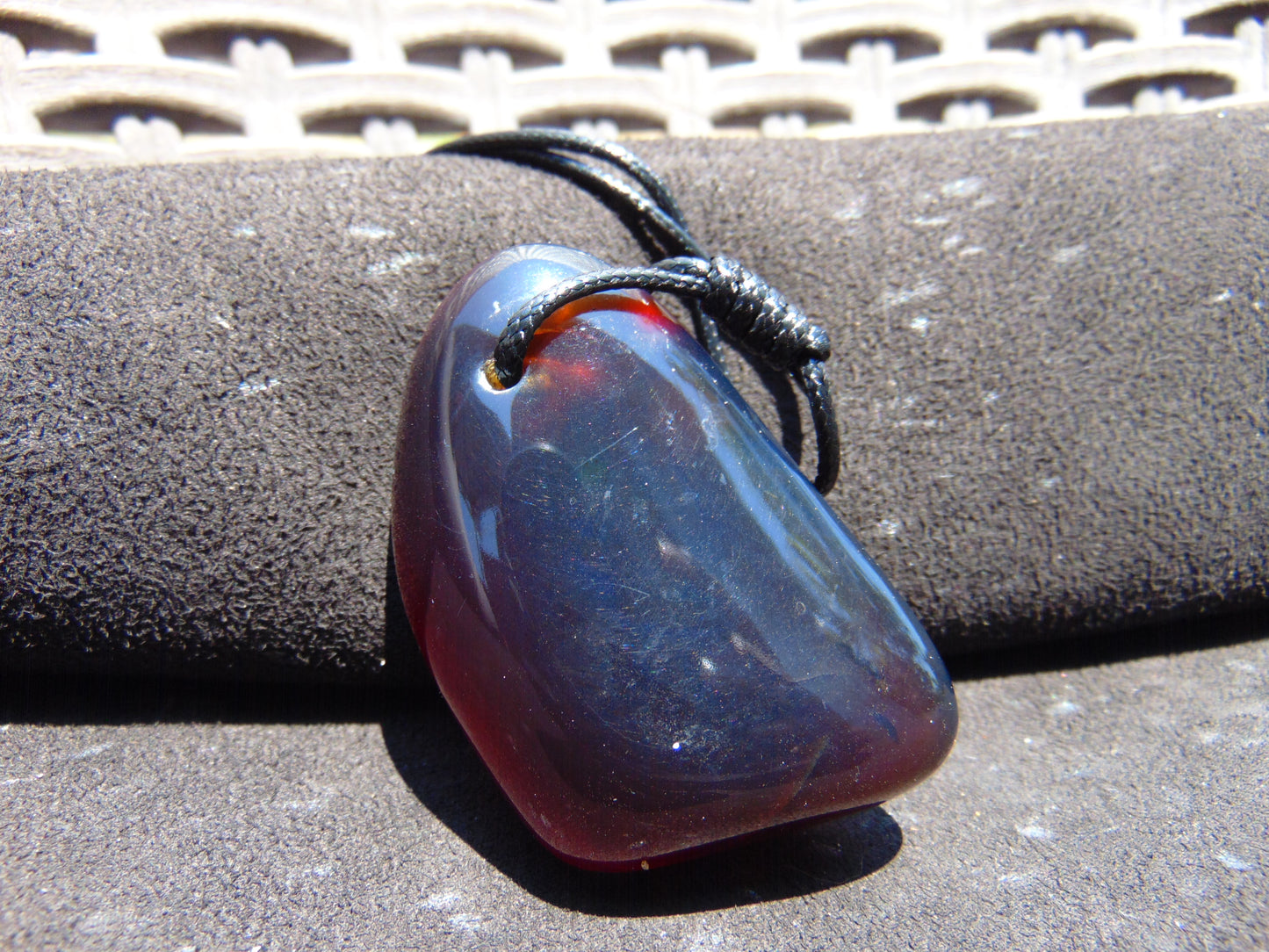 24.73 gr Pendant Indonesian Purple Blue Amber for Healing N3