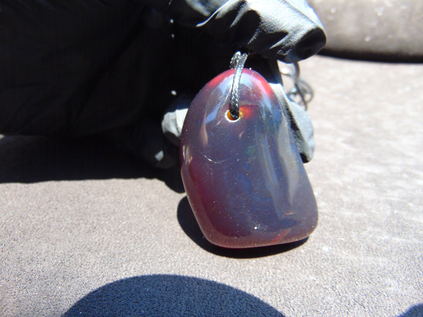 24.73 gr Pendant Indonesian Purple Blue Amber for Healing N3