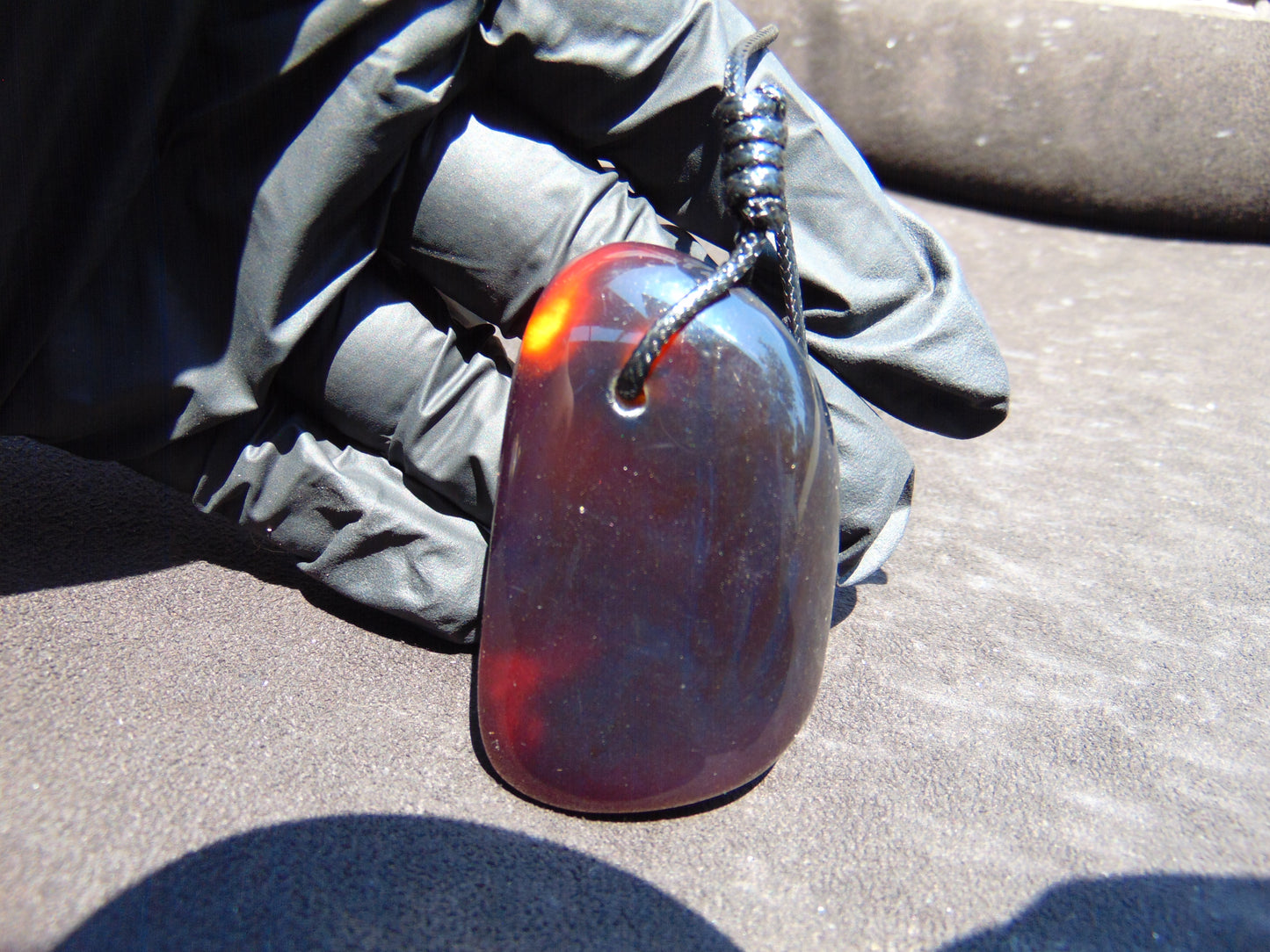 24.73 gr Pendant Indonesian Purple Blue Amber for Healing N3