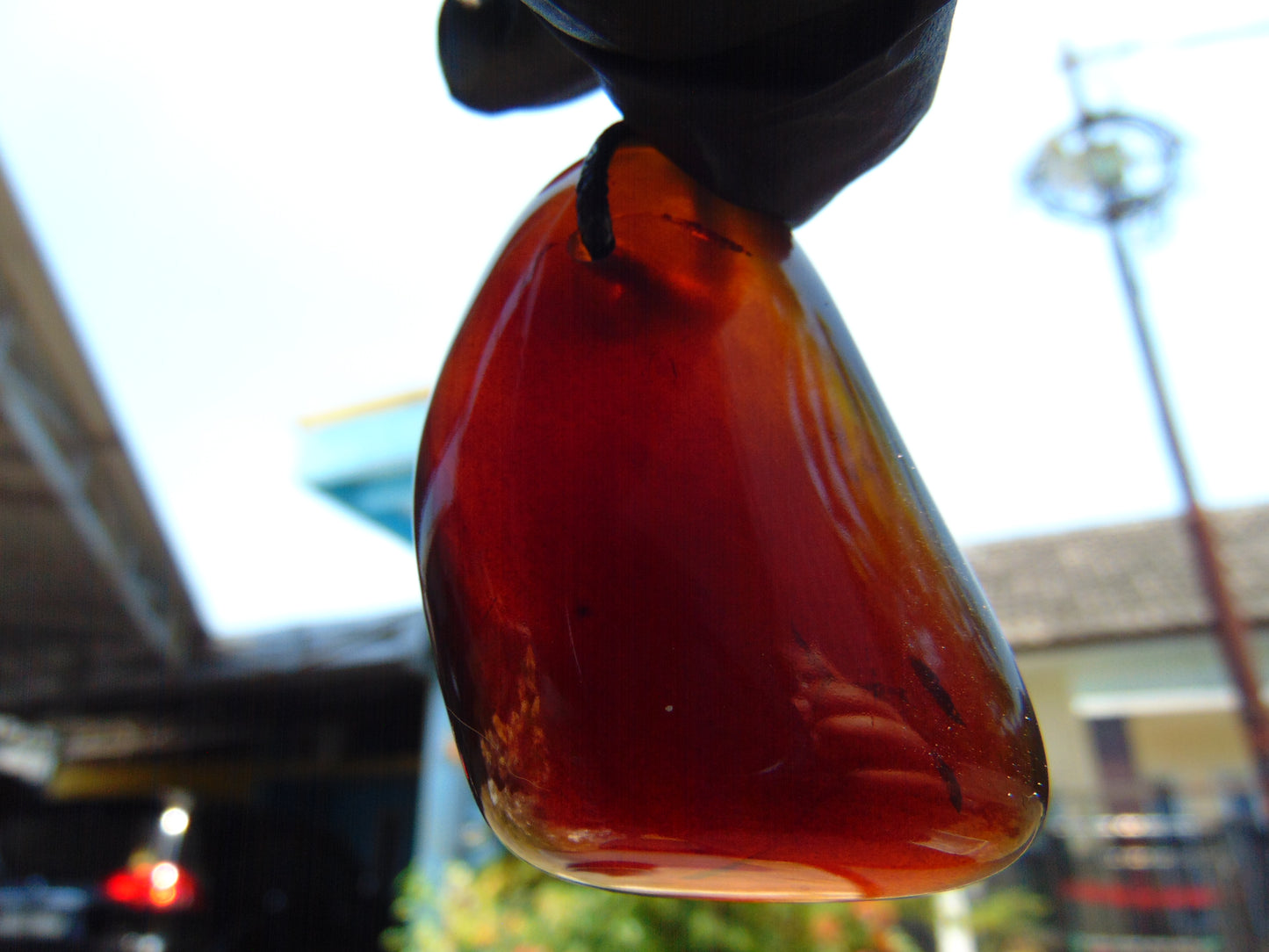 24.73 gr Pendant Indonesian Purple Blue Amber for Healing N3