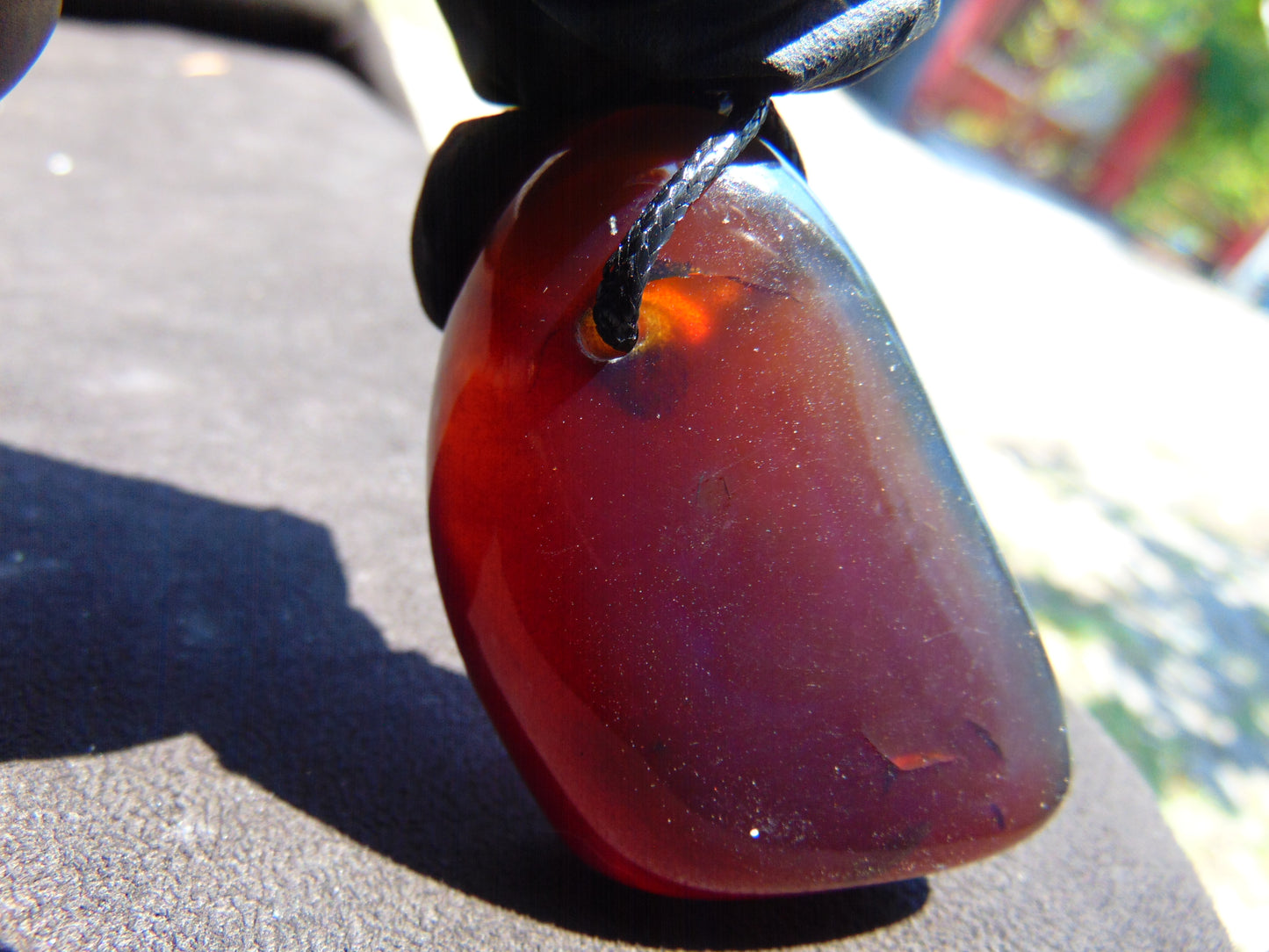 24.73 gr Pendant Indonesian Purple Blue Amber for Healing N3