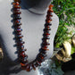 158 gram Small Beads Combination Necklace Indonesian Red Amber for Healing NK4
