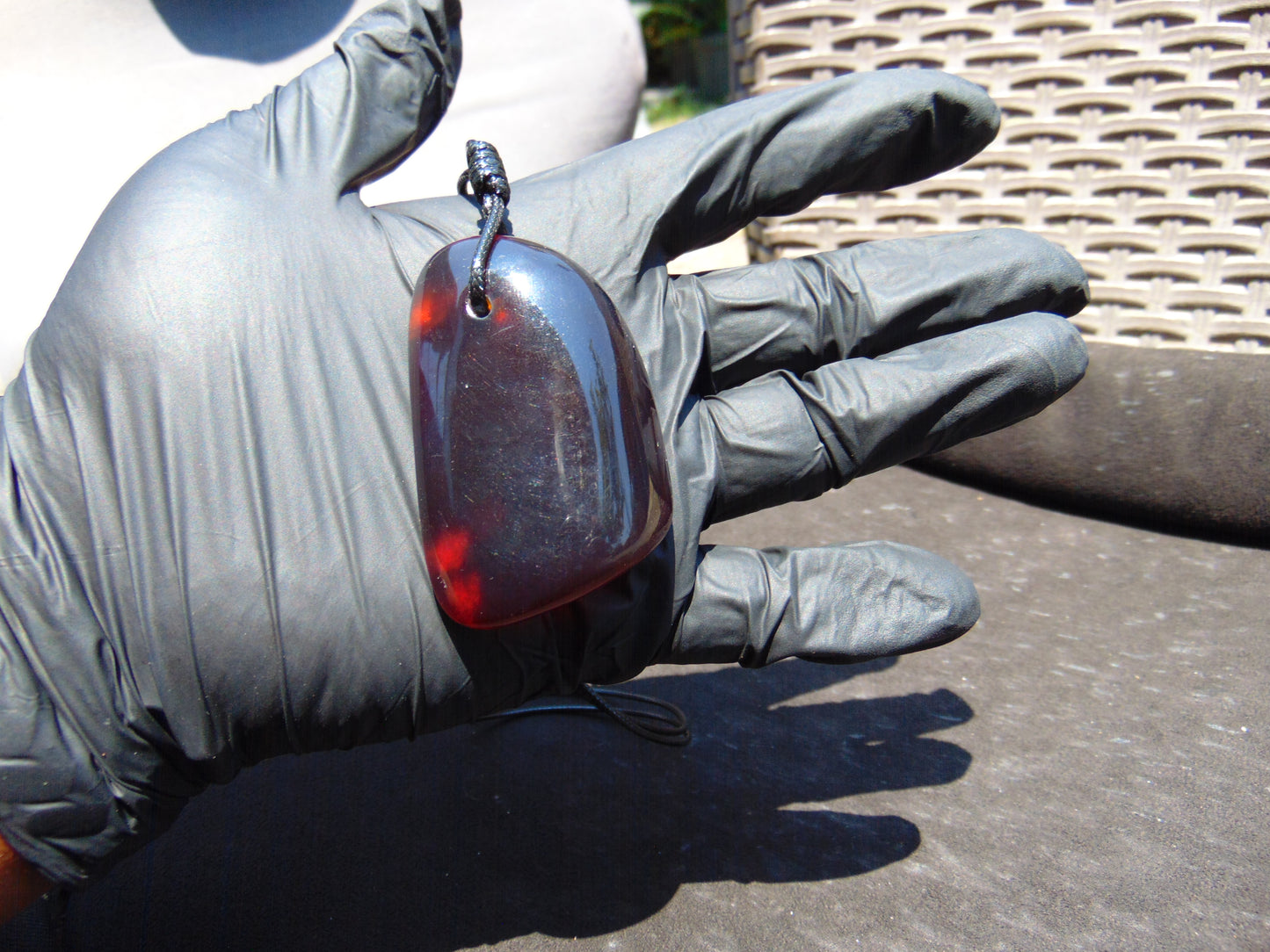 24.73 gr Pendant Indonesian Purple Blue Amber for Healing N3