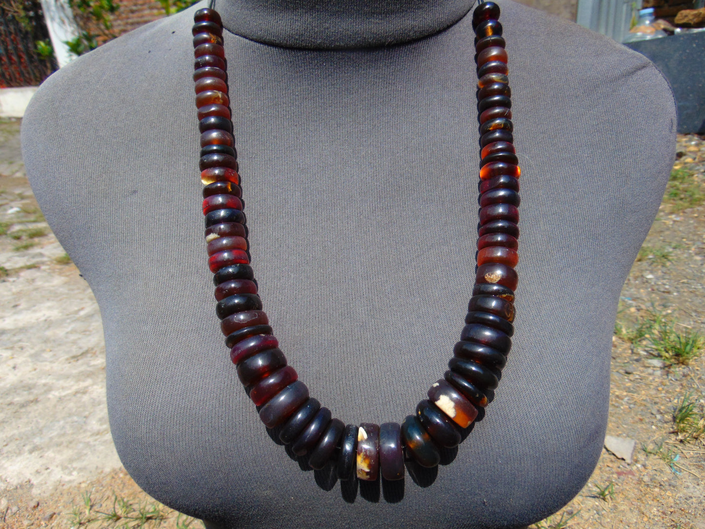 79 gram Small Beads Combination Necklace Indonesian Amber for Healing NE25