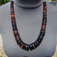 78 gram Small Beads Combination Necklace Indonesian blue Red Amber for Healing NE27