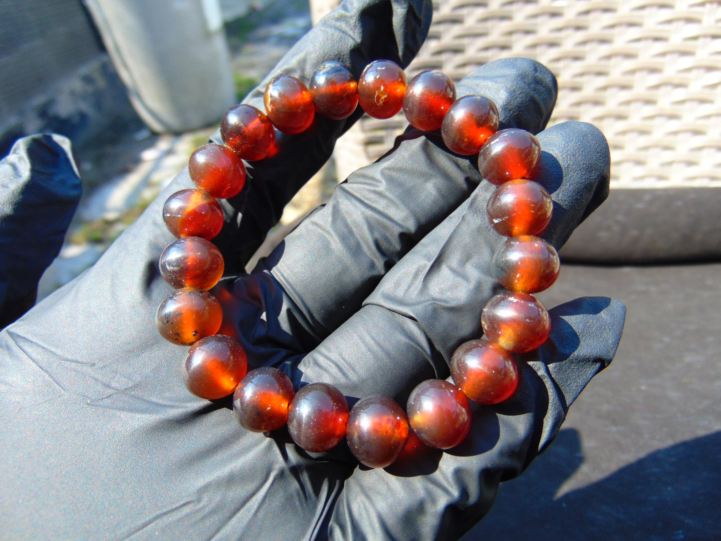 13 Gram Small Beads Bracelet Indonesian Amber for Healing AW10B6