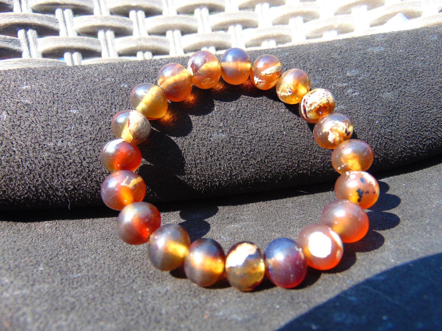13 Gram Small Beads Bracelet Indonesian Amber for Healing AW10B15
