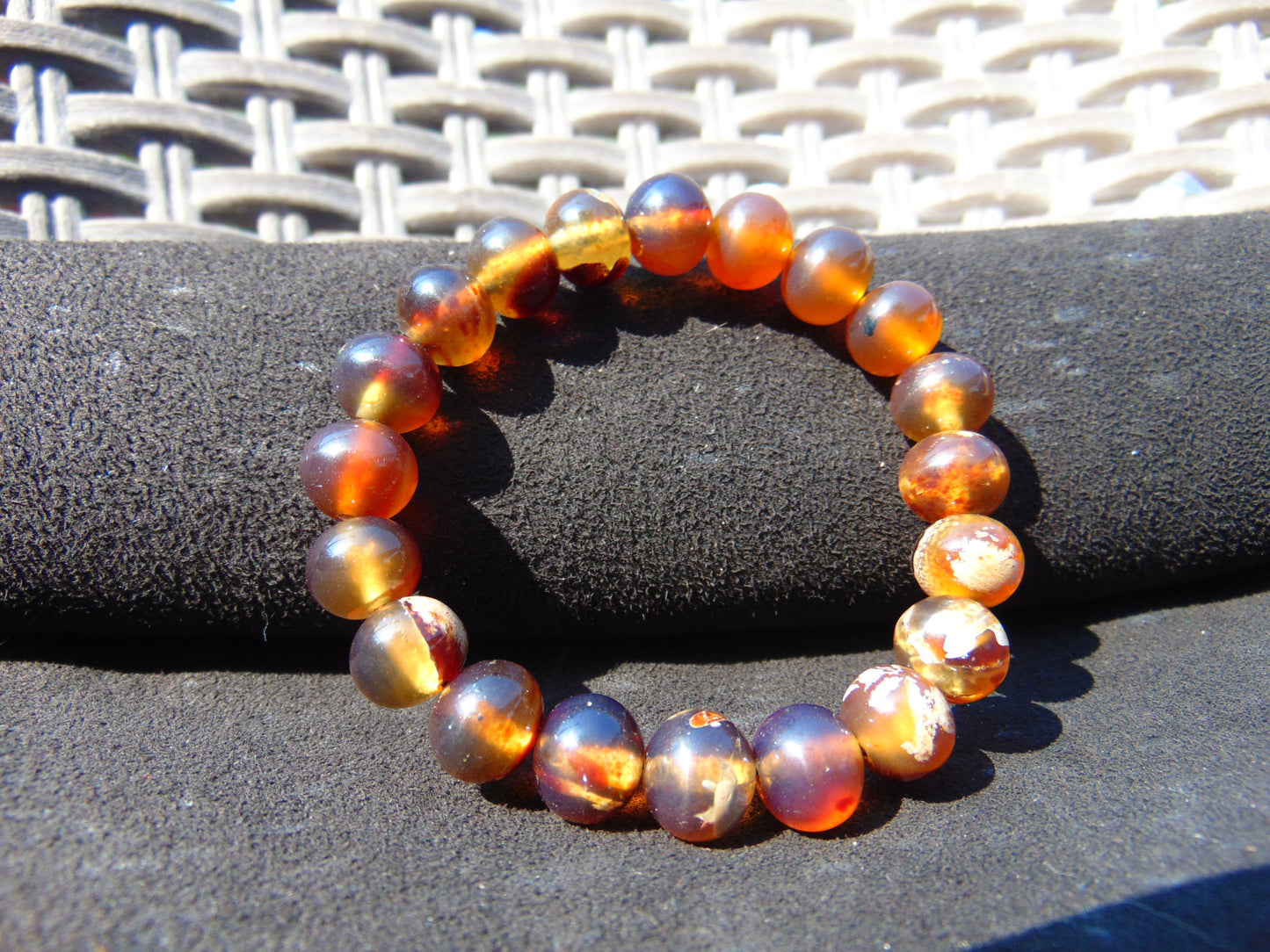 13 Gram Small Beads Bracelet Indonesian Amber for Healing AW10B15