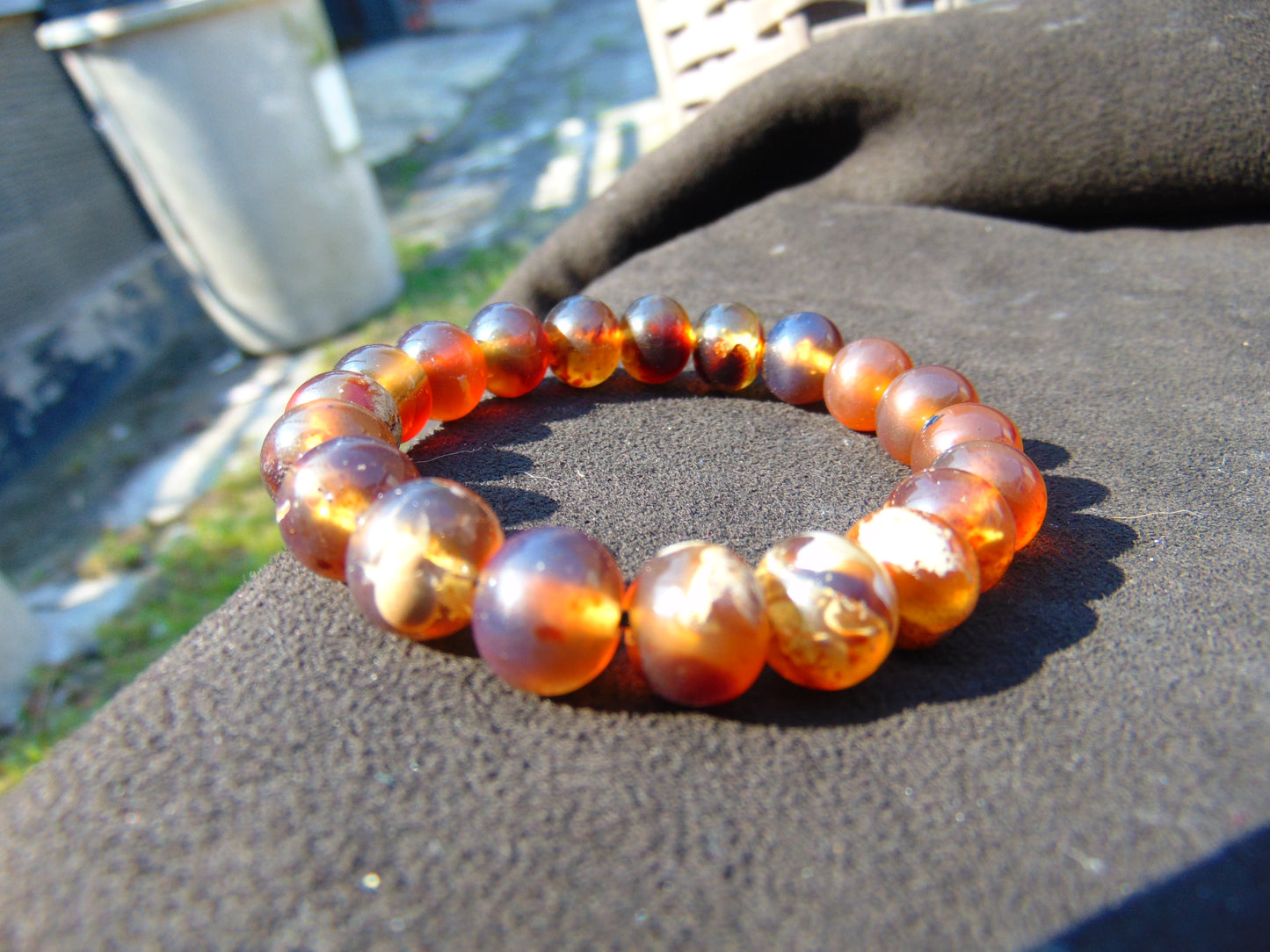 13 Gram Small Beads Bracelet Indonesian Amber for Healing AW10B15