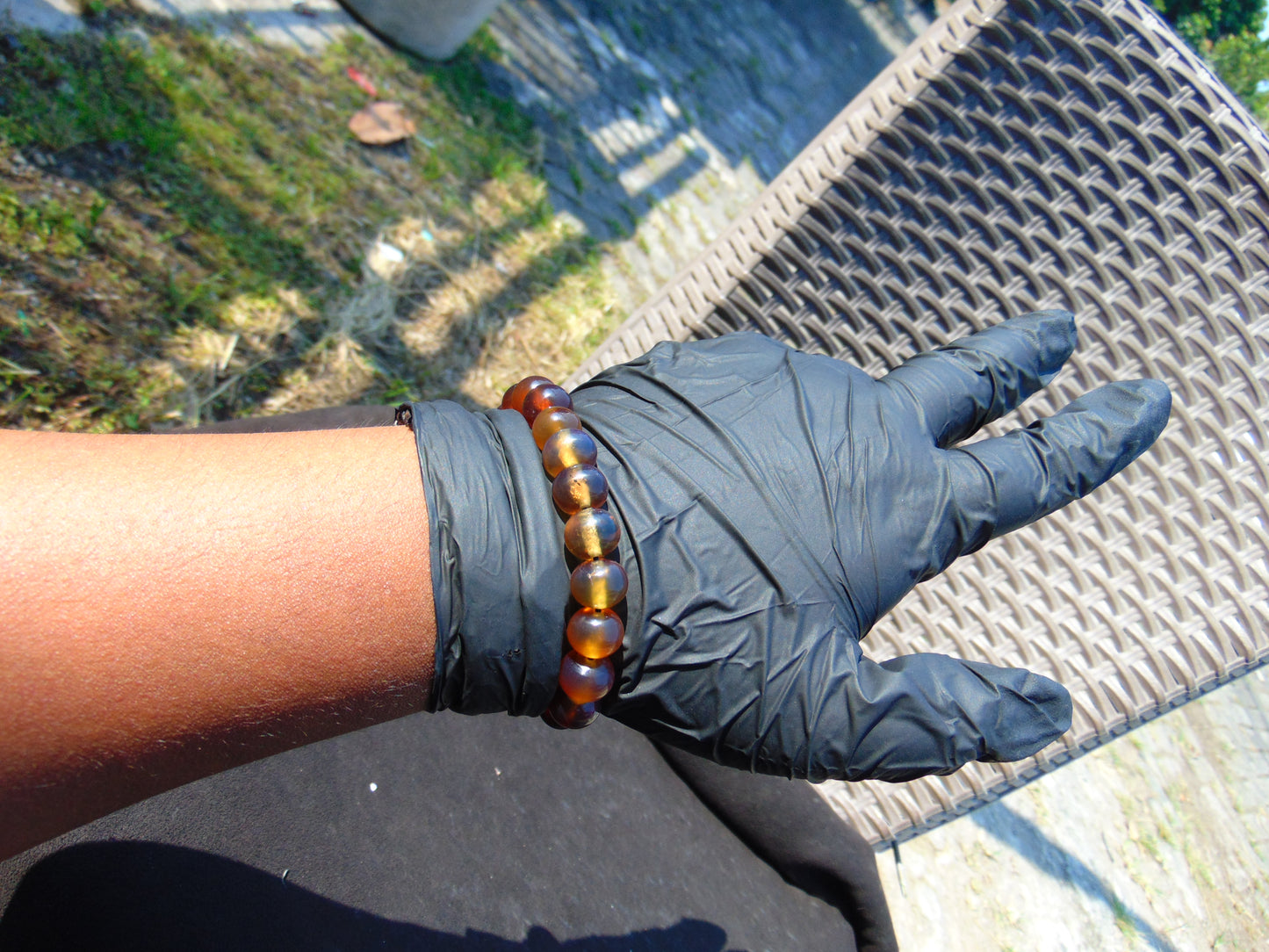13 Gram Small Beads Bracelet Indonesian Amber for Healing A20G4