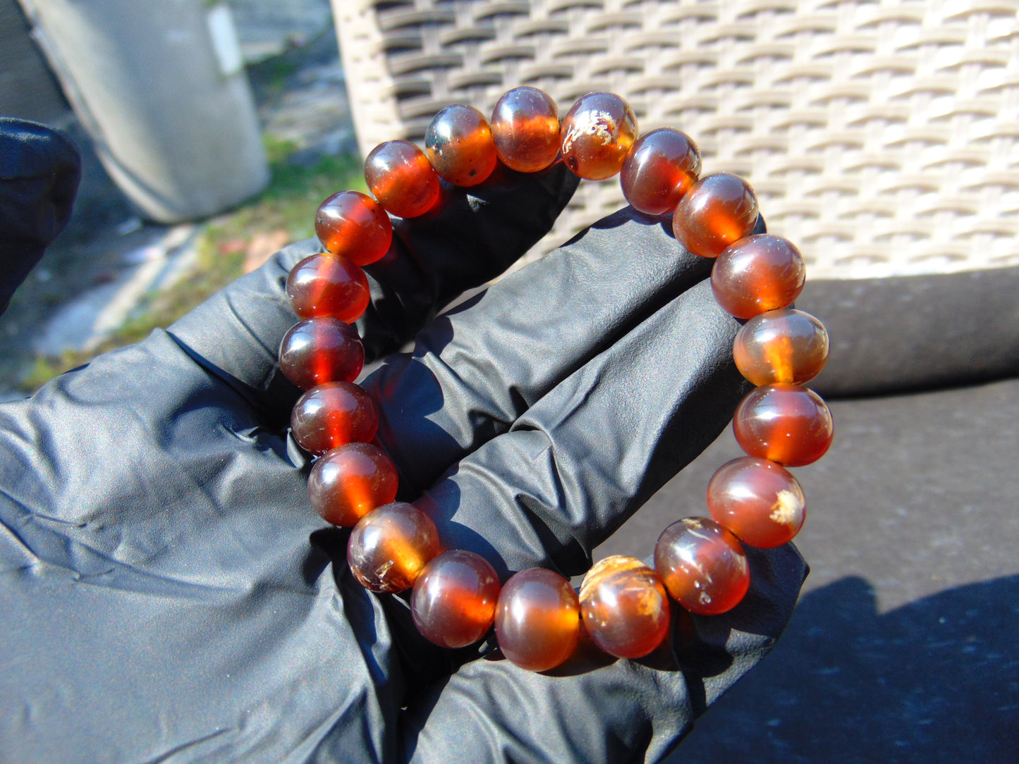 13 gram Small Beads Bracelet Indonesian Amber for Healing A20G6