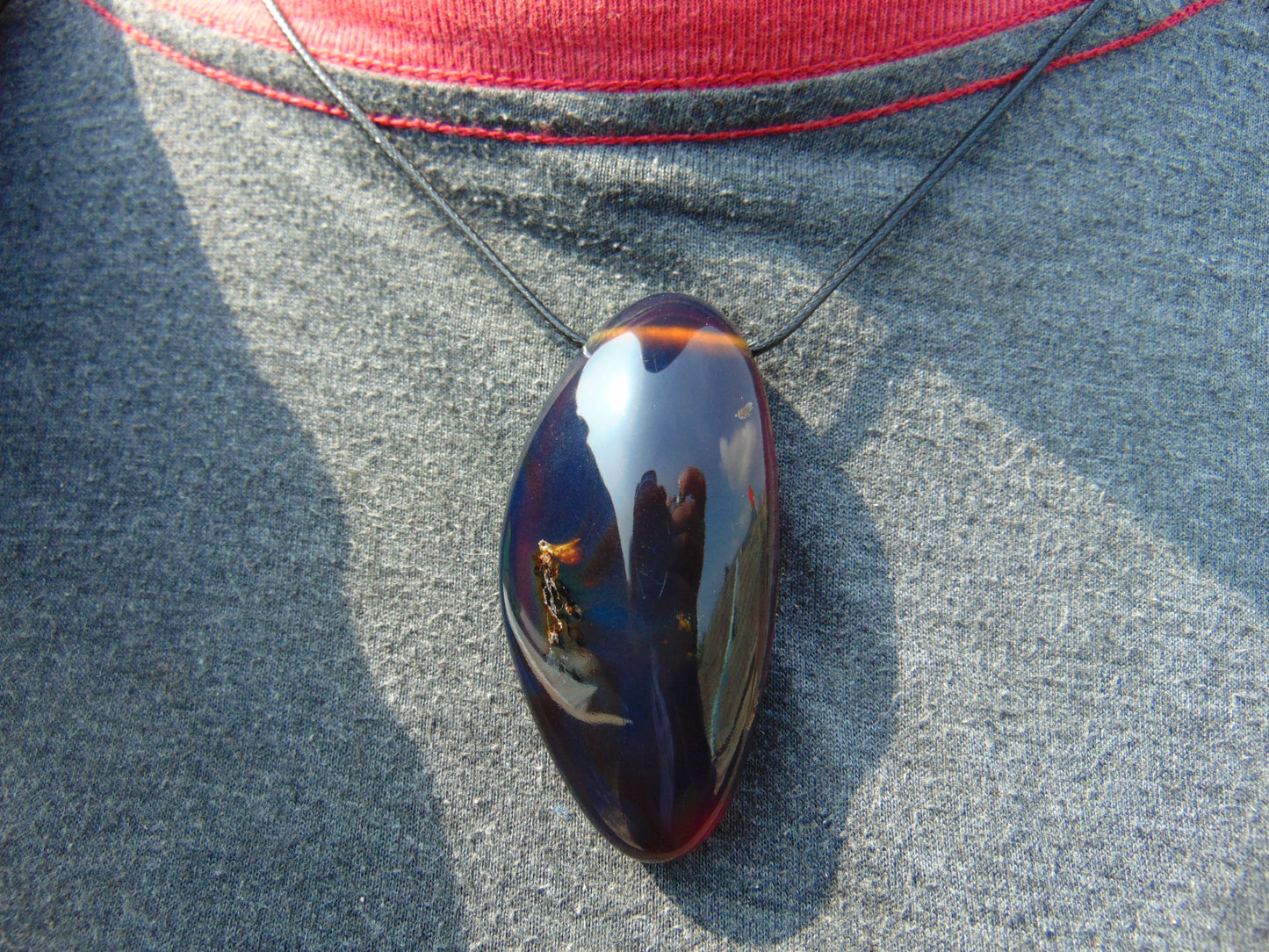 26 gr Big Pendant Indonesian Blue Amber for Healing Y13