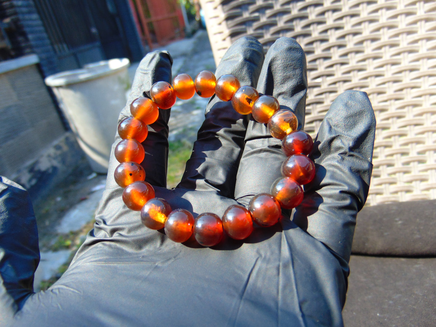12 Gram Small Beads Bracelet Indonesian Amber for Healing AW10B5