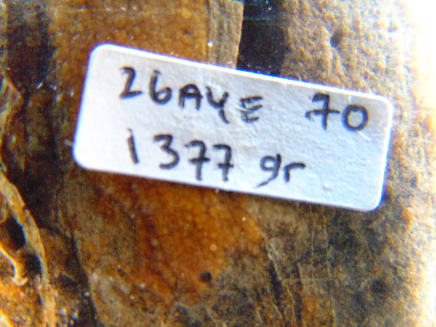 1377 gram Polished Indonesia Yellow Aromatic Amber for Healing 26AYE70