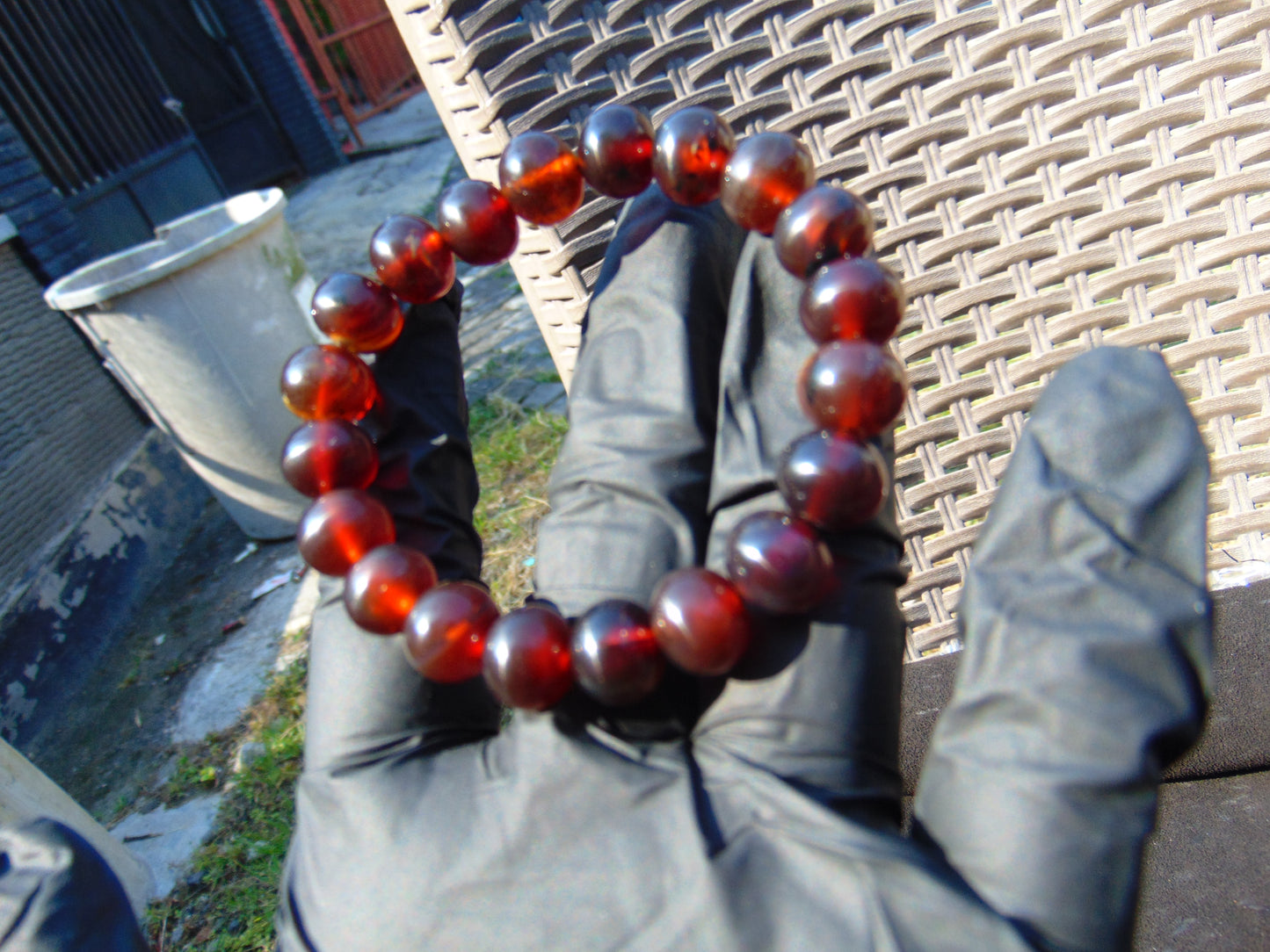 14 Gram Small Beads Bracelet Indonesian Amber for Healing A20G7