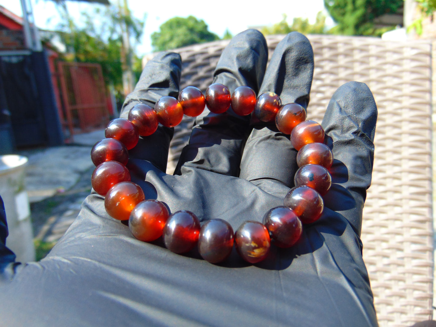 13 Gram Small Beads Bracelet Indonesian Amber for Healing A20G3