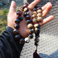 105 gr Tasbih Mesbah Rosary 33+2 Beads 18 mm Indonesian Zebra White Amber for Healing 26FT1