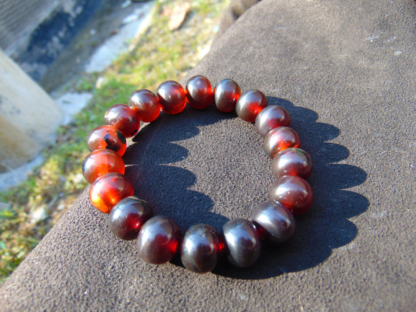 19 Gram Small Beads Bracelet Indonesian Amber for Healing AW10B20