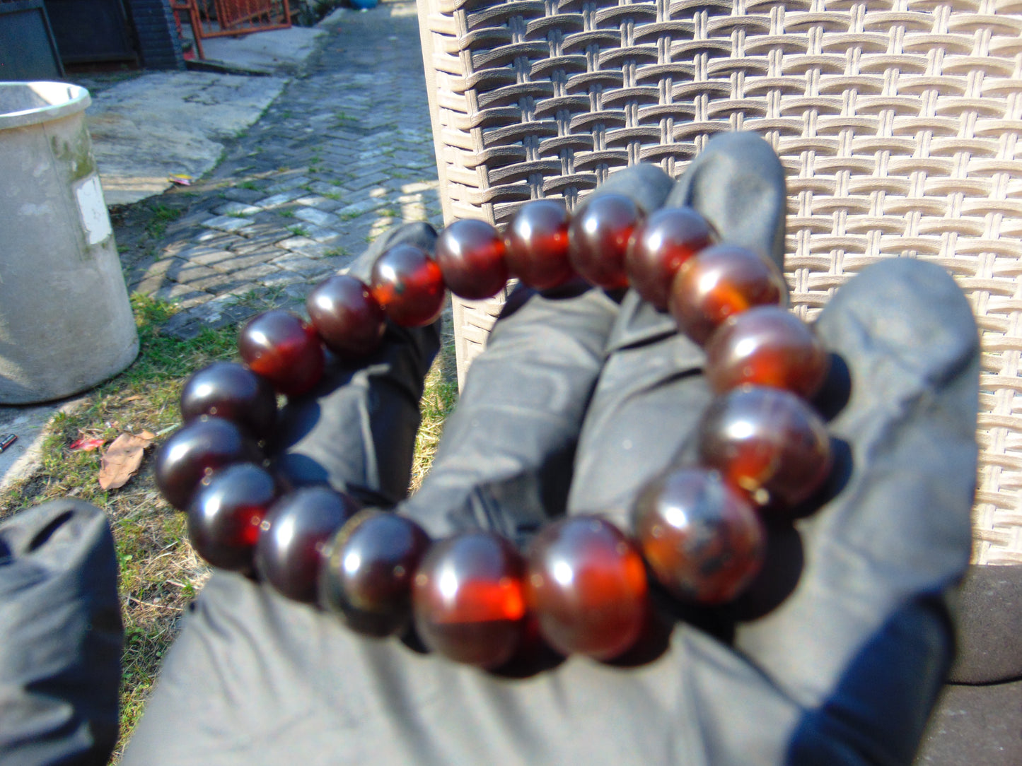 19 Gram Small Beads Bracelet Indonesian Amber for Healing AW10B20