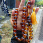 100 gr Tasbih Mesbah Rosary 33+2 Beads 18 mm Indonesian Yellow Blue Amber for Healing 26FT1 (Copy)