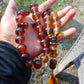 100 gr Tasbih Mesbah Rosary 33+2 Beads 18 mm Indonesian Yellow Blue Amber for Healing 26FT1 (Copy)