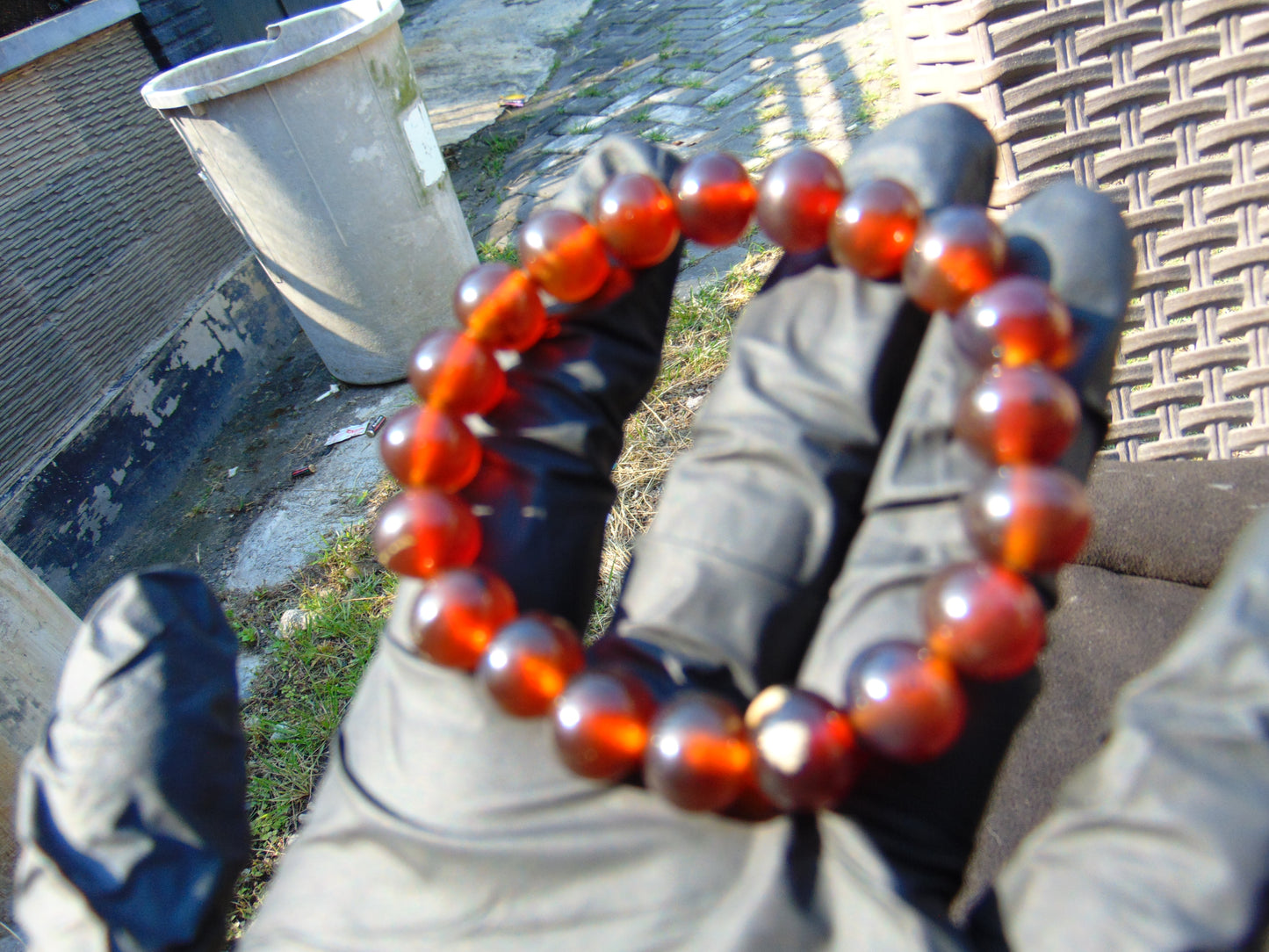 14 Gram Small Beads Bracelet Indonesian Amber for Healing AW10B9