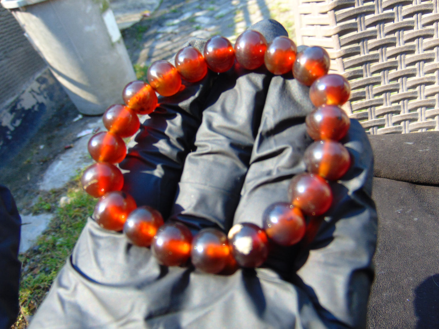 14 Gram Small Beads Bracelet Indonesian Amber for Healing AW10B9