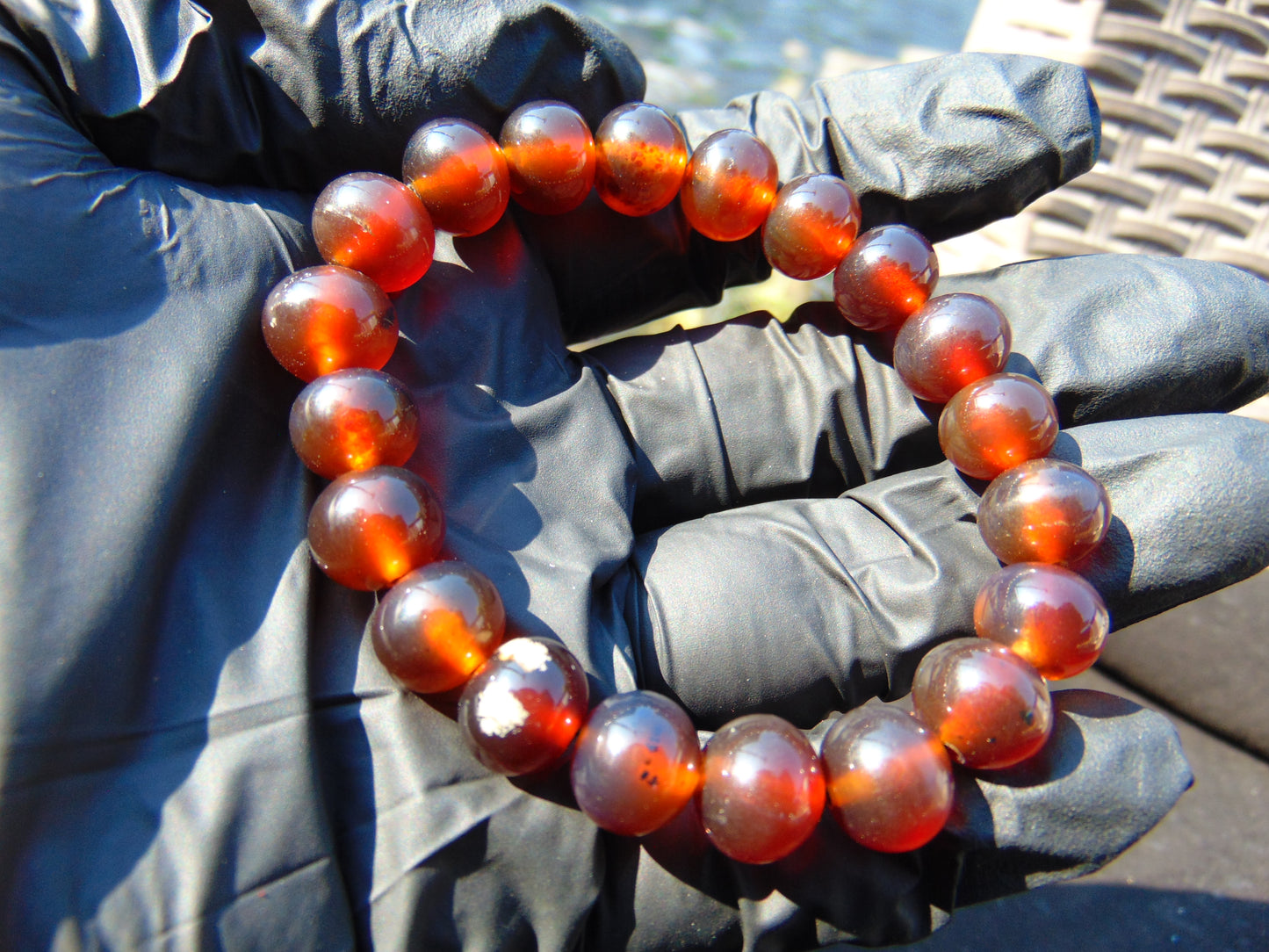 14 Gram Small Beads Bracelet Indonesian Amber for Healing AW10B9
