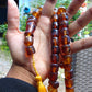 92 gr Komboloi Tasbih Rosary 33+2 Beads 14x14 mm Indonesian Yellow Blue Amber for Healing 26TTS5