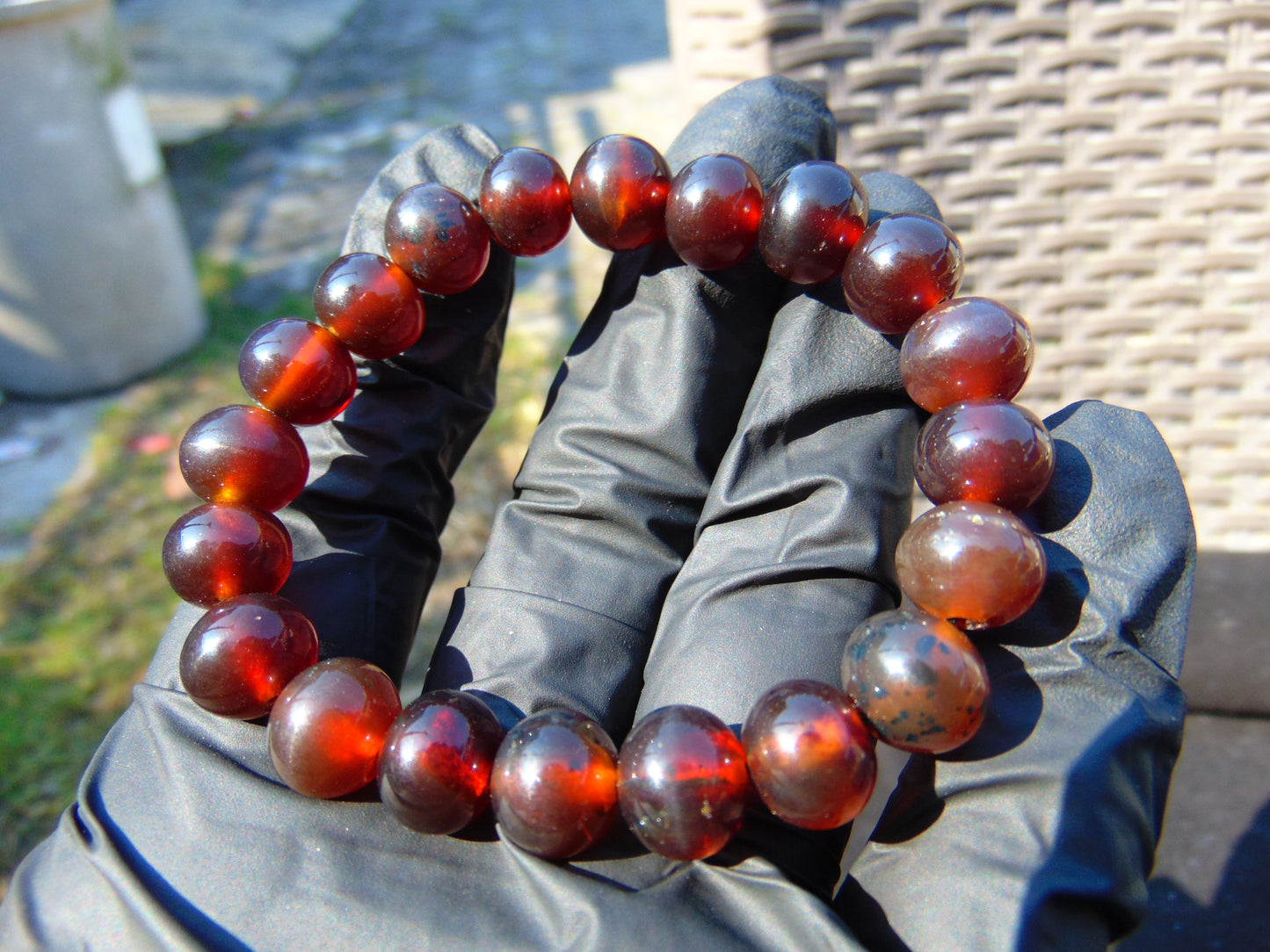 13 Gram Small Beads Bracelet Indonesian Amber for Healing AWB1011
