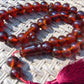 101 gr Tasbih Mesbah Rosary 33+2 Beads 18 mm Indonesian Red Bluish Amber for Healing 26FT5