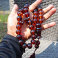 101 gr Tasbih Mesbah Rosary 33+2 Beads 18 mm Indonesian Red Bluish Amber for Healing 26FT5