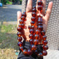 101 gr Tasbih Mesbah Rosary 33+2 Beads 18 mm Indonesian Red Bluish Amber for Healing 26FT5
