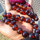 101 gr Tasbih Mesbah Rosary 33+2 Beads 18 mm Indonesian Red Bluish Amber for Healing 26FT5